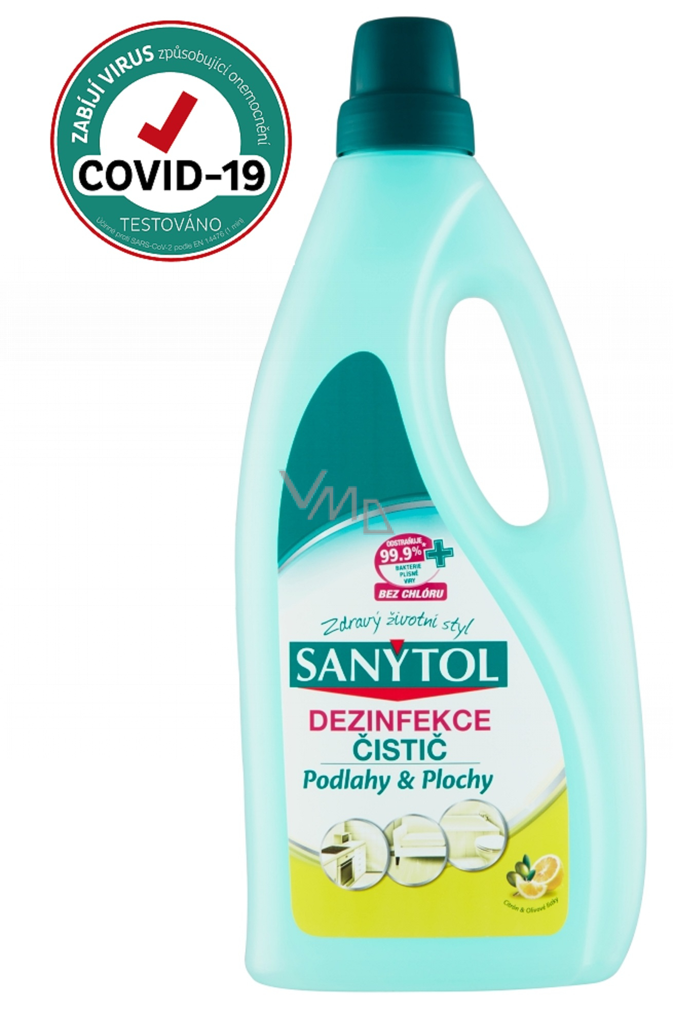 Sanytol Lemon and Olive leaves disinfectant cleaner for floors and surfaces  1 l - VMD parfumerie - drogerie