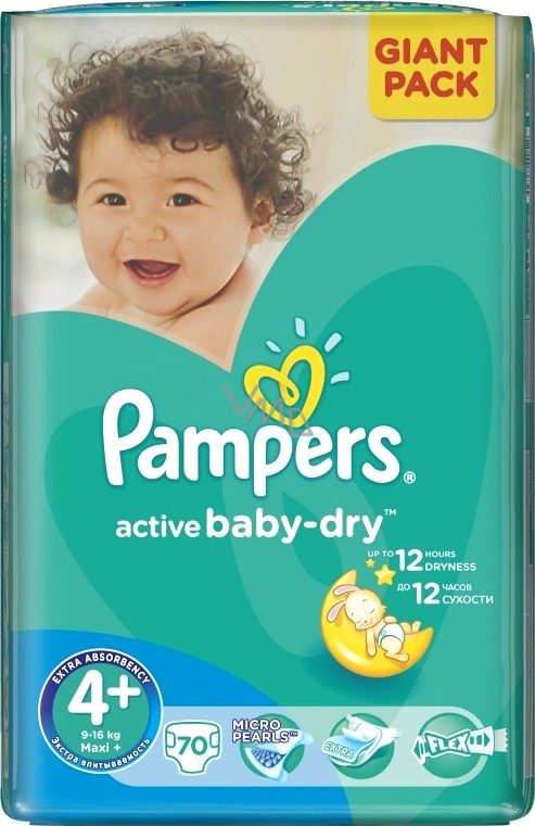 Uitstralen vice versa munitie Pampers Active Baby Dry 4+ Maxi Plus 9-16 kg diaper panties 70 pieces - VMD  parfumerie - drogerie