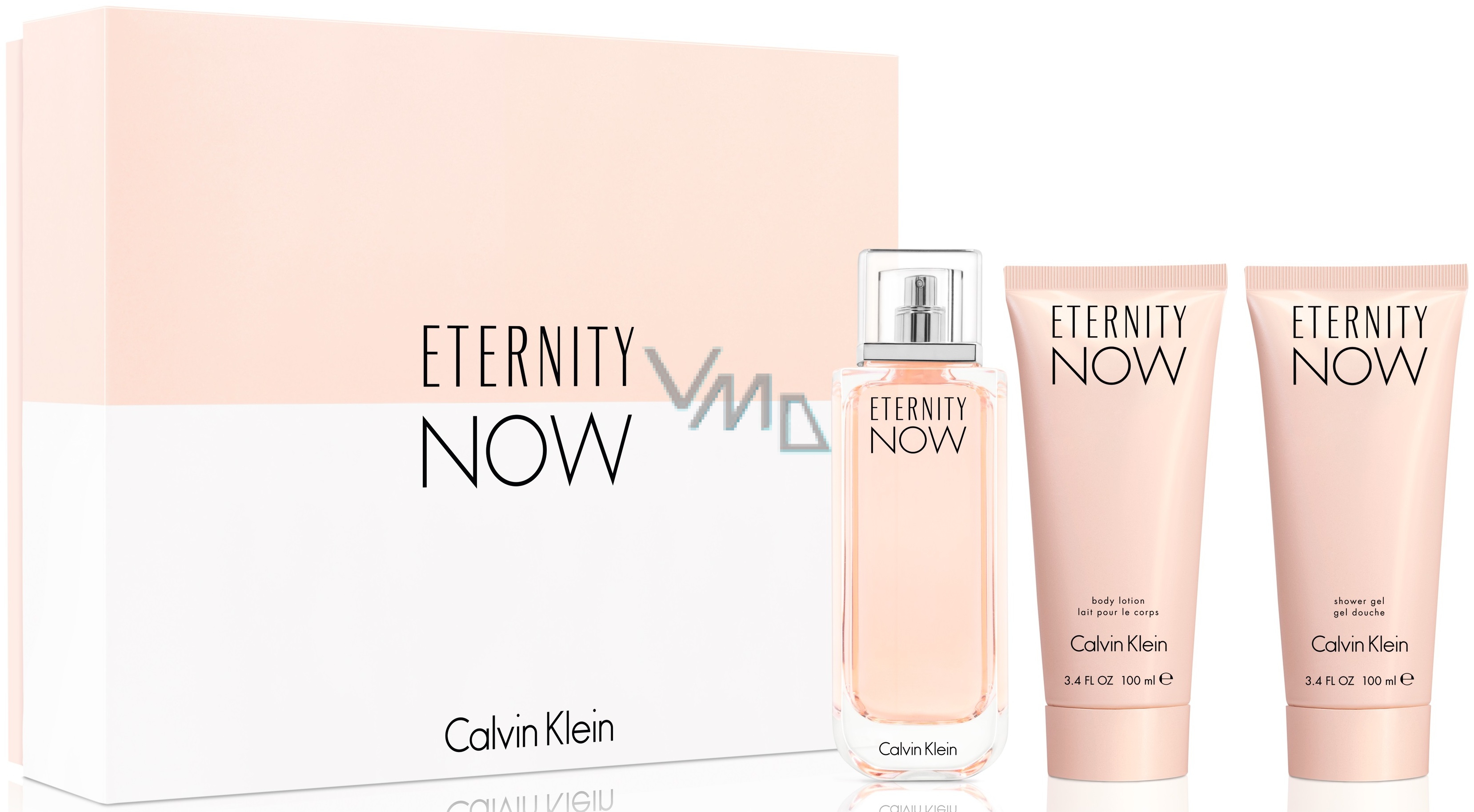 Calvin Klein Eternity Now perfumed water 100 ml + body lotion 100 ml +  shower gel 100 ml, gift set - VMD parfumerie - drogerie