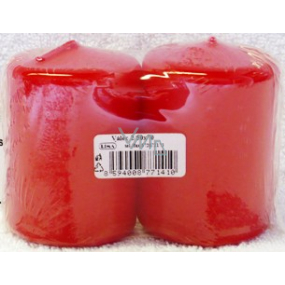 Lima Candle smooth red cylinder 50 x 70 mm 2 pieces