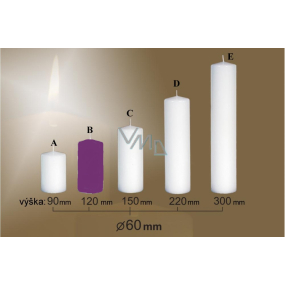 Lima Candle smooth dark purple cylinder 60 x 120 mm 1 piece