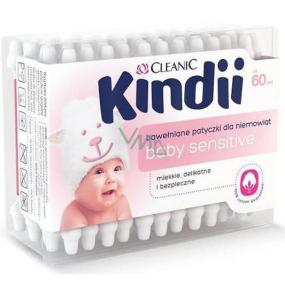 Cleanic Kindii Baby Sensitive cotton sticks for children 60 pieces
