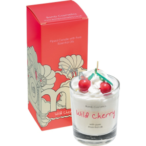 Bomb Cosmetics Wild cherries scented natural, handmade candle in glass burns for up to 35 hours