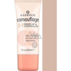 Essence Camouflage 2in1 Makeup & Concealer 20 Nude Beige 30 ml