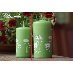 Lima Citronela mosquito repellent candle scented with flowers green leaf cylinder 60 x 120 mm 1 piece