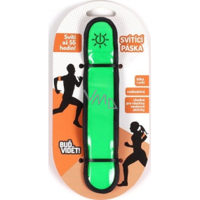Albi Be seen! Reflective tightening and flashing strip green, lit for up to 55 hours