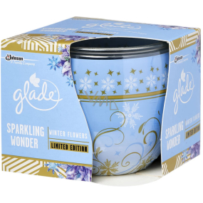 Glade by Brise Sparkling Wonder Winter Flowers scented candle in glass, burning time up to 30 hours 120 g