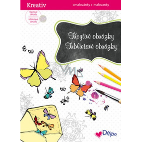 Ditipo Glittering coloring book Butterflies 21 x 30 cm