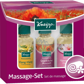 Kneipp Almond flowers massage oil 20 ml + Good old days 20 ml + Ylang-ylang 20 ml, cosmetic set