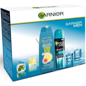 Garnier Fructis Citrus Detox Shampoo 250 ml + Garnier Men Extreme Ice Deodorant Spray 150 ml, cosmetic set for men