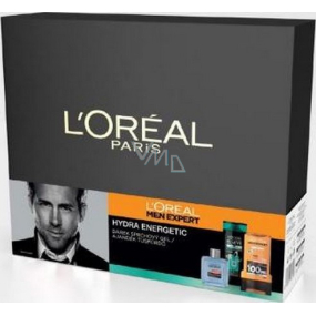Loreal Paris Men Hydra Energetic aftershave 100 ml + Elseve shampoo to reduce hair loss 250 ml + shower gel 300 ml, cosmetic set