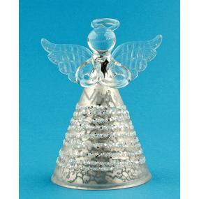 Glass beige angel for standing 7 cm