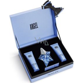 Thierry Mugler Angel perfumed water refillable bottle for women 25 ml + body lotion 50 ml + shower gel 50 ml, gift set