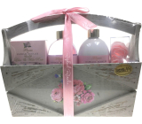 Raphael Rosalee Cosmetics Rose shower gel 200 ml + body lotion 200 ml + bath salt 150 g + toilet soap 2x4 g, cosmetic set