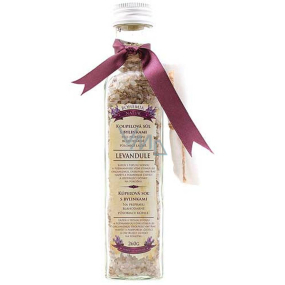 Bohemia Gifts Lavender with herbal extract soothing bath salt with filter bag 260 g glass cover