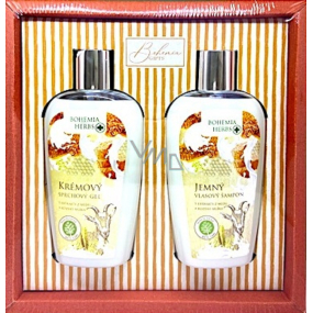 Bohemia Gifts Honey and Goat Milk shower gel 250 ml + hair shampoo 250 ml, cosmetic set