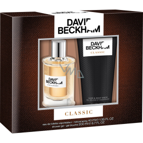 David Beckham Classic eau de toilette for men 40 ml + shower gel 200 ml, cosmetic set 2016
