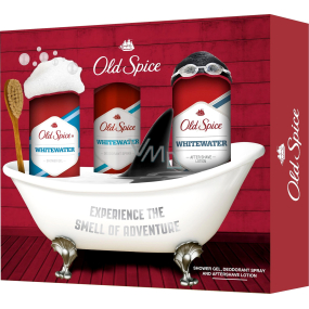 Old Spice White Water aftershave 100 ml + deodorant spray 125 ml + shower gel 250 ml, cosmetic set