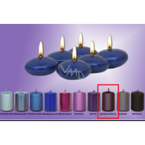Lima Floating lens candle metal dark purple 50 x 25 mm 6 pieces