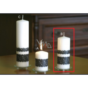 Lima Lace candle white cylinder 60 x 150 mm 1 piece