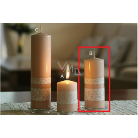 Lima Lace candle terracotta cylinder 60 x 150 mm 1 piece