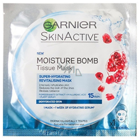 Garnier Moisture + Aqua Bomb superhydrating filling textile face mask 15 minutes 32 g