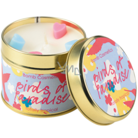 Bomb Cosmetics Birds of Paradise A fragrant natural, handmade candle in a tin can burns for up to 35 hours