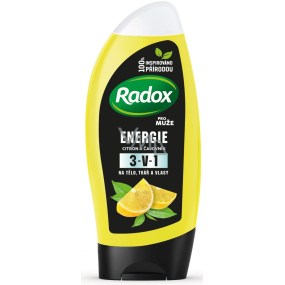 Radox Men Energy Lemon and tea tree 3in1 shower gel for body, hair and face for men 250 ml