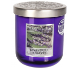 Heart & Home Lavender and sage Soy scented candle medium burns up to 30 hours 115 g