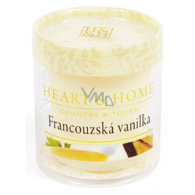 Heart & Home French vanilla Soy scented candle without packaging burns for up to 15 hours 53 g