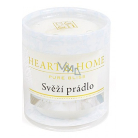 Heart & Home Fresh laundry Soy scented candle without packaging burns for up to 15 hours 53 g