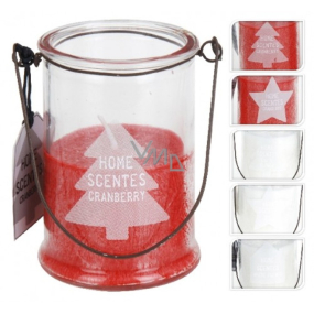 Lantern scented candle star in glass 85 x 60 mm