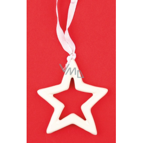 Ceramic star for hanging 7 cm