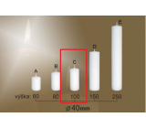 Lima Gastro smooth candle white cylinder 40 x 100 mm 1 piece
