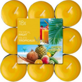 Bolsius Aromatic Tropical Fruit - Tropical fruit scented tealights 18 pieces, burning time 4 hours