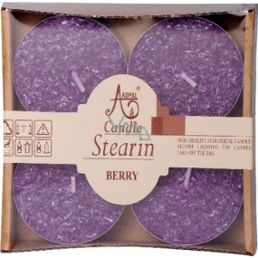 Adpal Stearin Maxi Berry - Blueberry Scented Tealight Candles 4 Pieces