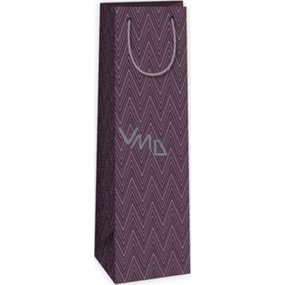 Ditipo Gift paper bottle bag 12.3 x 7.8 x 36.2 cm purple geometric pattern STD