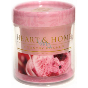 Heart & Home Strawberry ice cream Soy scented candle without packaging burns for up to 15 hours 53 g