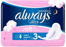 Always Sensitive Ultra Night sanitary pads with wings 7 pieces