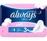 Always Sensitive Ultra Night sanitary pads with wings 7 pieces