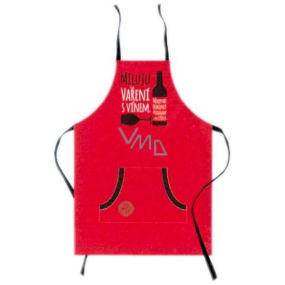 Nekupto Gifts with humor Apron with print I love cooking with wine. Sometimes I even add it to a 21 x 30 cm meal