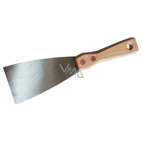 Spokar York Profi paint spatula, brushed steel, riveted wooden handle 70 mm