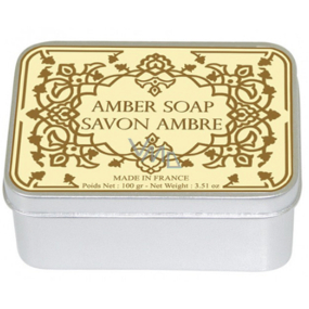 Le Blanc Ambre - Ambra natural solid soap in a box of 100 g