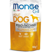 Monge Dog Grill chicken, turkey pouch 100 g