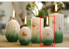 Lima Spring relief flower candle white egg 40 x 60 mm 1 piece