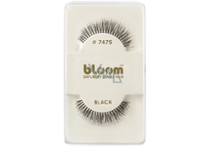 Bloom Natural adhesive eyelashes made from natural hair, curved black no. 747S 1 pair