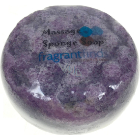 Fragrant Martian Glycerine massage soap with a sponge filled with the scent of Thierry Mugler Alien perfume in purple 200 g