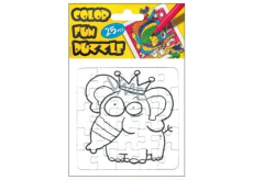 Coloring Foldable Elephant 25 Pieces 18 x 12 cm