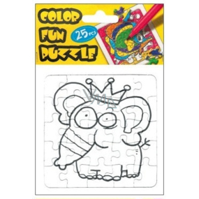 Coloring Foldable Elephant 25 Pieces 18 x 12 cm