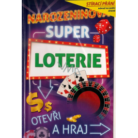 Nekupto Scratch card for birthday Super lottery 21.5 x 13.5 cm G 31 3347